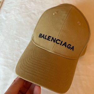Khaki Balenciaga baseball cap